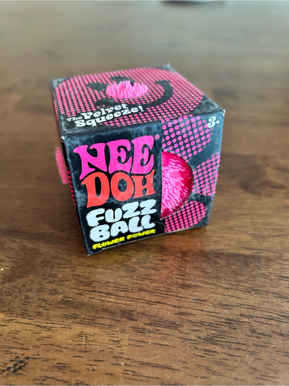 Needoh Flower Power Fuzz Ball - Pink